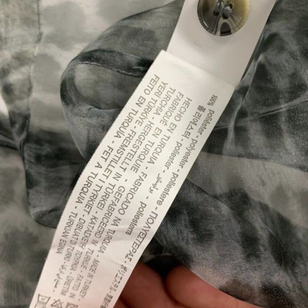 Zara Sheer Leopard Print Button-Up Blouse Size Sm… - image 7